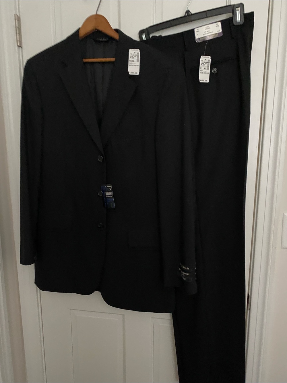 JoS A Bank men’s two piece black wool suit NWT